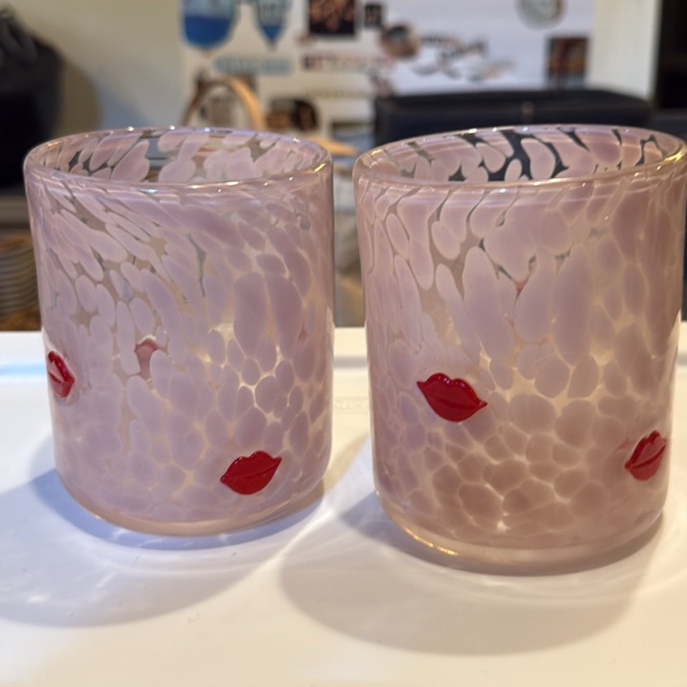 Two Anthropologie Lips Icon Glasses